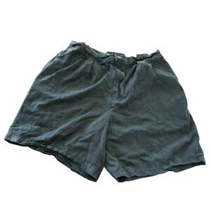 Vintage Christian Dior Monsieur Mens 34 Black Flat Front Dress Golf Shorts READ